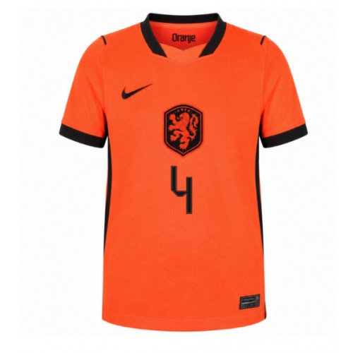 Nederländerna Virgil van Dijk #4 Hemmatröja Dam VM 2026 Kortärmad